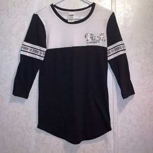 PINK Bling baseball tee